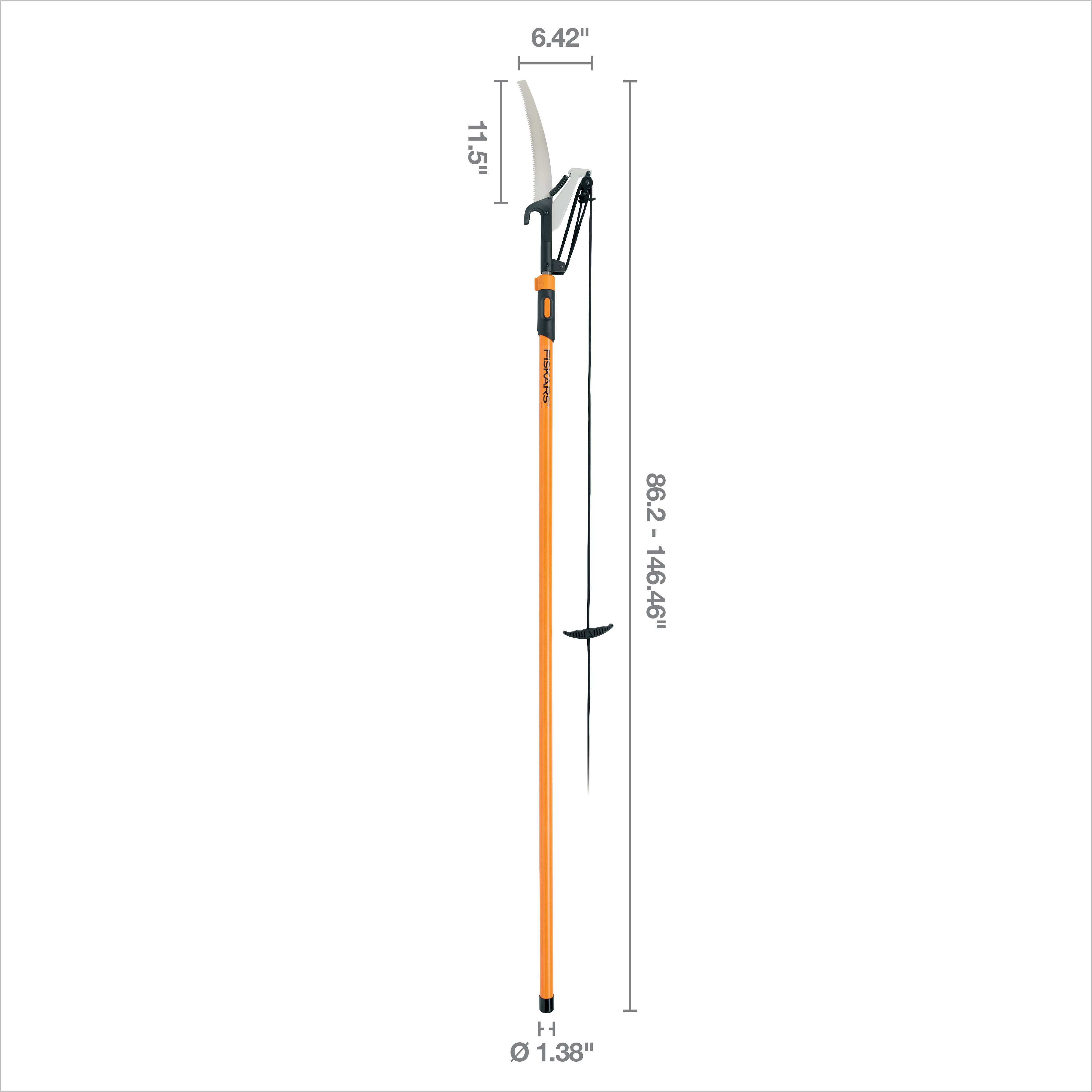 Fiskars Extendable 7-12ft Tree Pruner and Pole Saw, 12in Double Grind Saw - image 3 of 7