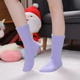 thumbnail image 4 of 5 Pairs Womens Fuzzy Slipper Socks, Ultra Soft Microfiber Crew Socks for Winter, Non-Slip Cozy House Socks with Fluffy Lining, 4 of 6