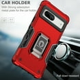 thumbnail image 5 of Allytech Google Pixel 7A Case with Ring Holder + 1 Pcs Screen Protector, Kickstand Rugged Shockproof Anti-Scratch Bumper Protective Back Cover Case for Google Pixel 7A - Red, 5 of 8