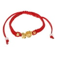 thumbnail image 5 of AOOOWER Red Strings Braided Bracelet Chinese Feng Shui Gold Pi Xiu Pendant Bracelet Gift, 5 of 5
