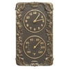 Whitehall Acanthus Clock & Thermometer, French Bronze, 13.5"