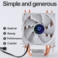 thumbnail image 4 of Enfriador de CPU 2000RPM Radiador Disipador de calor Caja de PC de escritorio Ventilador silencioso Ventilador para AMD Barbie Nuevos Originales, 4 of 9