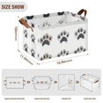 thumbnail image 7 of Yayeee Foldable Storage Basket for Shelves with Handles Waterproof Cloth Bins, Cartoon Cat Paw, 7 of 7