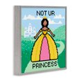 thumbnail image 3 of Stupell Industries Eclectic Not Ur Princess Pixel Style Gray Framed Giclee Art, 12 x 12, by Grace Popp, 3 of 8