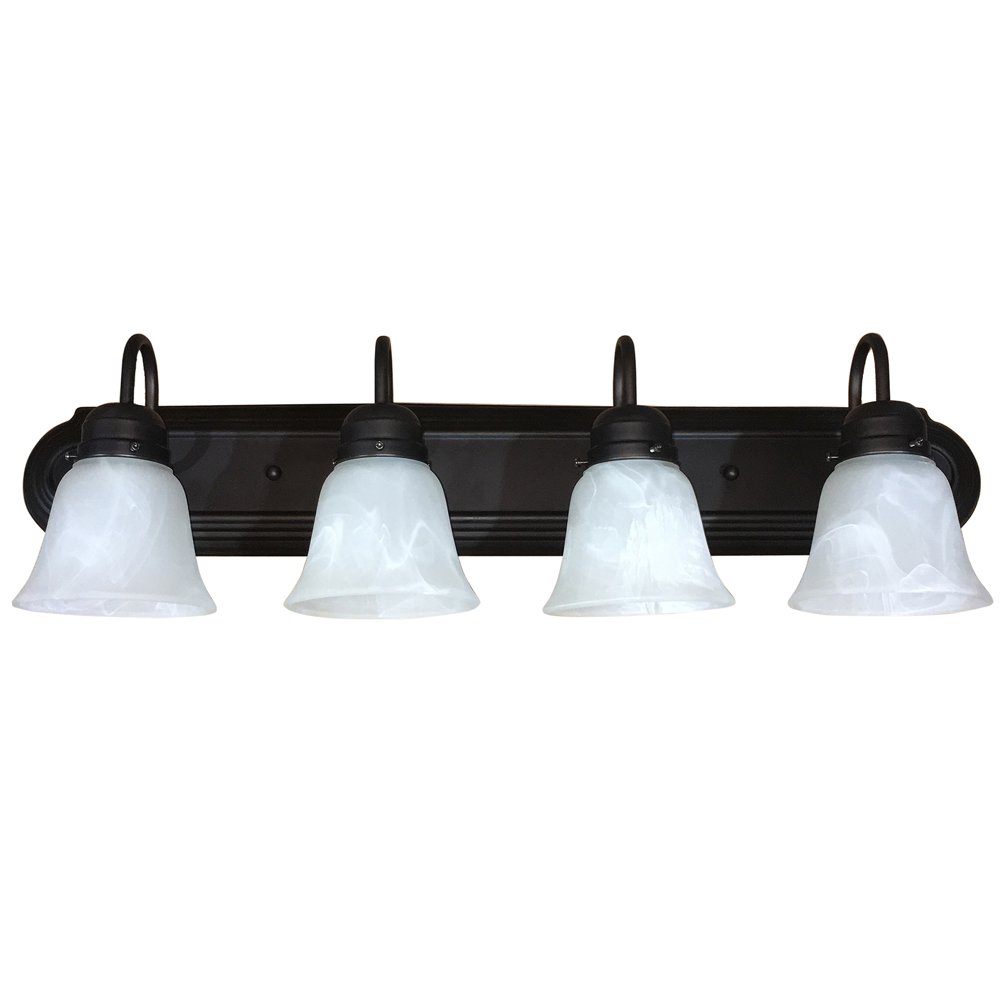 Monica 4 Light Vanity Lighting in Oil Rubbed Bronze - Walmart.com