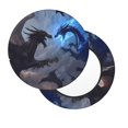 thumbnail image 2 of Balery Black And Blue Lightning Dragon Fundas de asiento para taburete de bar redondo de tela de terciopelo ajustables que protegen de arañazos y manchas para sillas de 14 a 17 pulgadas.-13 inch, 2 of 7