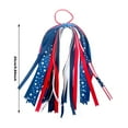 thumbnail image 3 of Independence Day National Day Girl Striped Bow Streamer Headband Hair Rope Rubber Band for Kids and Adults, 3 of 3