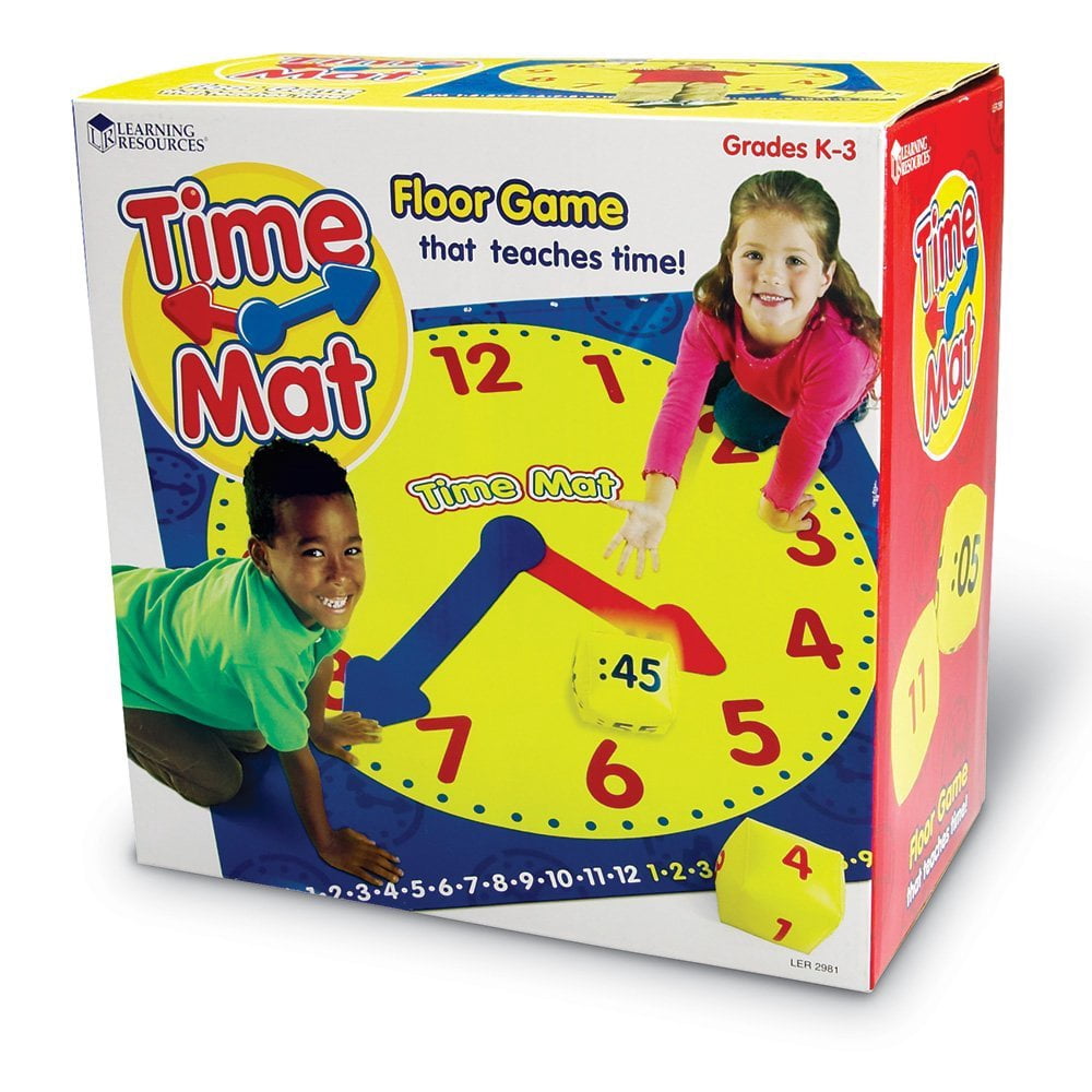 Learning Resources Time Activity Mat, Time Telling Toys for Kids, Ages 5+, LER2981