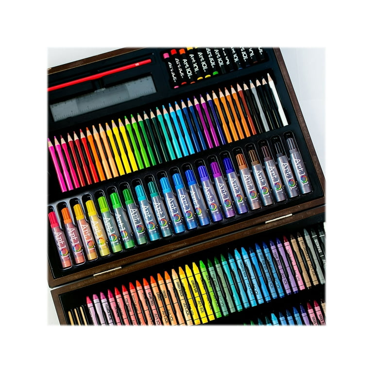 Art 101 Creativity Multifunctional Art Set with 173 Pieces in Wood