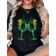 thumbnail image 1 of Camiseta floral del Día de San Patricio: 1 pieza. Estampado floral, mezcla de algodón, cuello redondo, manga corta, tejido de punto elástico, ideal para verano y tiempo libre., 1 of 6