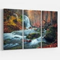 thumbnail image 2 of Designart Autumn Mountain Waterfall Long View Canvas Wall Art, 2 of 4