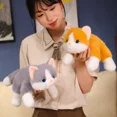 thumbnail image 3 of Muñeco de peluche de gato simulado para niños y niñas, juguete de felpa suave de animales, almohada de gatito blanco y gris, regalo de cumpleaños, decoración de mascotas, 30-65CM, 3 of 4