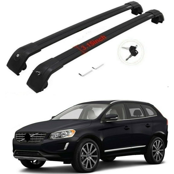 NIXFACE Cross bar for Volvo XC60 2010-2017 Roof Rack Rail luggage cargo carrier