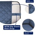 thumbnail image 3 of Housse de Sofa Matelassée Réversible 4 Places, Protège-Meubles Résistant à l'Eau, Housse de Canapé Lavable avec Mousse Antidérapante et Sangles Élastiques pour Enfants, Chiens, Animaux (XX Grand, Bleu Foncé/bleu Pâle), 3 of 7