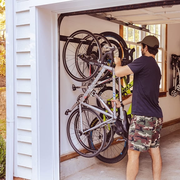 Bike Storage Rack, 4 Bike Racks for Garage, Solid Steel Extra Heavy Duty BLAT Bike Rack - Garage Wall Mounted Bicycle Storage, Up to 200lbs, 32-inch