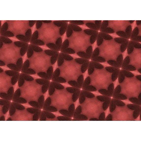 Ahgly Company Machine Washable Indoor Rectangle Transitional Red Area Rugs, 6' x 9'