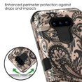 thumbnail image 4 of Kaleidio Case For LG Harmony 4, Premier Pro Plus L455DL, Xpression Plus 3 [TUFF Armor] Impact Protective Hybrid [Shockproof] 3-Piece Dual Layer Rubber Cover [Rose Gold Paisley Design], 4 of 5
