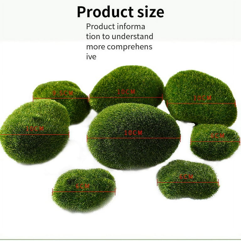 Artificial Moss Rocks Decorative Faux Green Moss Covered Stones Green  Stones Simulation Grass Bonsai Garden Diy Landscape 
