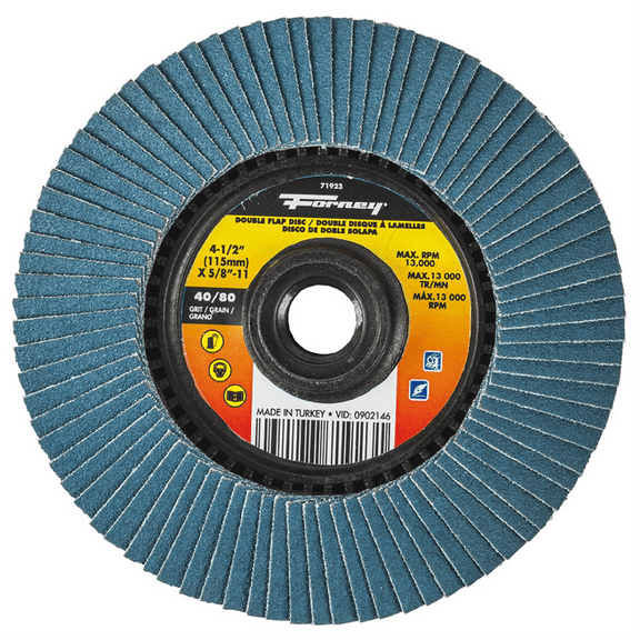 Forney 2-Sided Flap Disc, 40/80 Grit - 4-1/2"