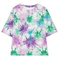 thumbnail image 6 of Oversized T Shirts for Kids, Teen Girls Summer Tunic Top Casual Short Sleeve Tie Dye Basic Tee Shirt 2025 Trendy Clothes, 6 of 6
