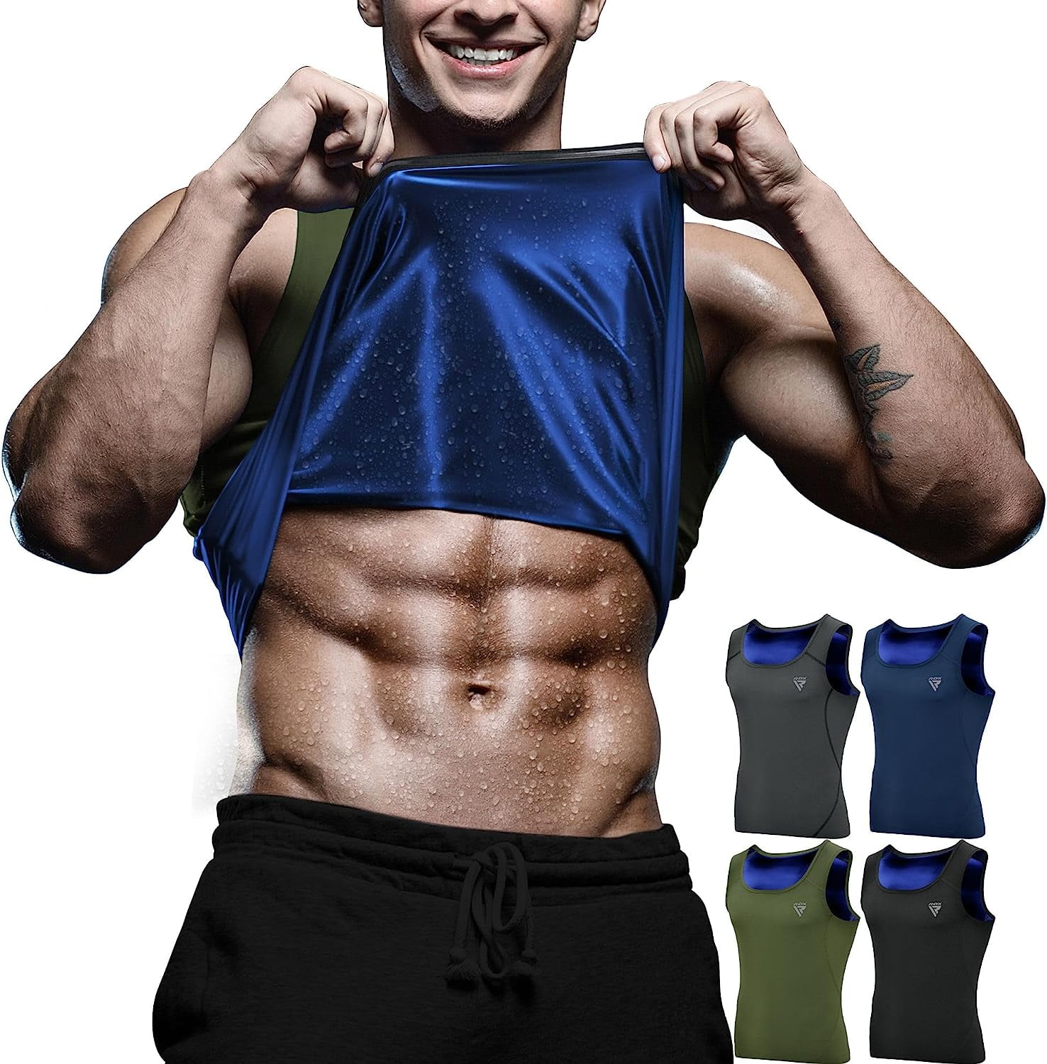 Men's zipper heat trapping sweat vest new arrivals