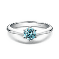 thumbnail image 2 of 1ct D Color White/Blue /Yellow Moissanite Women Rings 925 Sterling Silver Engagement Ring for Women Round Cut Diamond Rings for Wedding Band Valentine's Day Anniversary with Certificate, 2 of 8