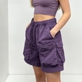 thumbnail image 6 of Dxzfnsa Women's Hiking Cargo Shorts with Pockets Lightweight Quick Dry Outdoor Running Athletic Short Summer Travel Loose M-4XL, 6 of 8