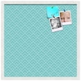 thumbnail image 2 of PinPix 24x24 Custom Cork Bulletin Board Peaks Modern Pattern Aqua Poster Board Has a Fabric Style Canvas Finish, Framed in Peaks Modern Pattern Aqua, by ArtToFrames (PinPix-1790), 2 of 6