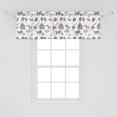 thumbnail image 2 of Ambesonne Bones Window Valance, Cartoon Style Dog Elements, 54" X 18", Cocoa Sky Blue, 2 of 3