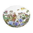 thumbnail image 1 of Disketp Herbs and Wildflowers Funda Redonda para Taburete, Funda de Cojín para Silla de Bar Suave y Elástica-14 inch, 1 of 7