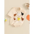 thumbnail image 2 of Suealasg Baby Boy Girl Summer Romper Short Sleeve Chicken Print Bodysuit Jumpsuit 3 6 12 18 Months Newborn Farm Clothes, 2 of 8
