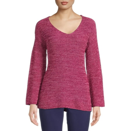 The Pioneer Woman, V-Neck Bell Sleeve Pullover, Womens