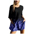 thumbnail image 1 of YDLCAFD Women Gradient Print Short Sleeve Jumpsuit Short Loose Backless Jumpsuits Rompers XXL, 1 of 7