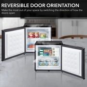 Whynter 1.1 cu ft Energy Star Upright Lockable Freezer, Black Compact Reversible Door, CUF-110B