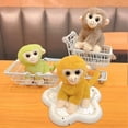 thumbnail image 4 of 3.9in Simulation Monkey Plush Toy, Soft Stuffed Animal Doll for Collection, Realistic Wildlife Monkey Figure, Home Decoration Plushies for Adults,Camel, 4 of 9
