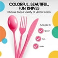 thumbnail image 2 of Exquisite Disposable Knives - 200 Cerise Plastic Knives - Hot Pink Party Supplies, 2 of 7
