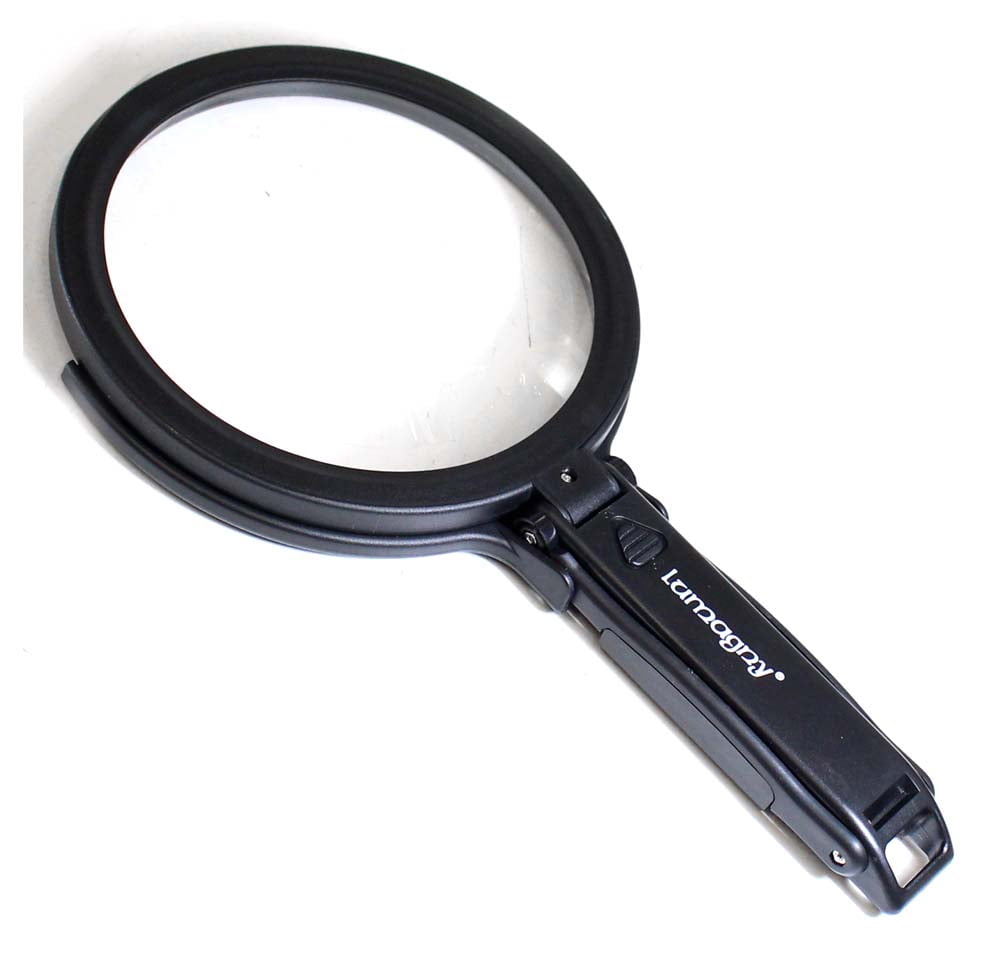 LUMAGNY 2X Jumbo LED Light Magnifier | 5" Lens | Adjustable Folding Stand for Hands-Free Operation | Ideal for Needlework, Reading, and Detailed Work | Bright LED Illumination