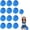 Matte Blue, variant on 12 Pcs Cheerleader Pom Poms,with Baton Handle for Rooters Cheering Squad Team Spirit Sports (Matte Blue)