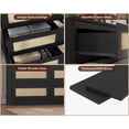 thumbnail image 6 of Kicctian 47 Inch Rattan 8-Drawer Dresser, Modern Farmhouse Chest, Multi-Functional TV Stand Dresser for Bedroom,Living Room,Black, 6 of 6