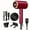 Red, variant on Ionic Hair Dryer with Diffuser, 2 Speeds, 3 & Cooling Buttons, for Straight & Curly Hair, 1600W, US Plug, Brushed Motor, Ideal for Home, Travel & Salon Use, Portable Electric Hair Drye