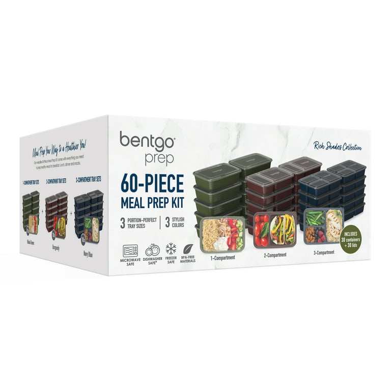 Bentgo Prep 3-Compartment Meal-Prep Containers with Custom-Fit