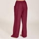 thumbnail image 5 of Pantalones anchos con cintura elástica y cordón ajustable, mezcla de poliéster, para mujer., 5 of 6