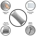 thumbnail image 3 of Room Revival Soft Silver Bubble Body Pillow, 48"x20", 3 of 4