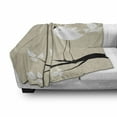 thumbnail image 3 of Birds Soft Flannel Fleece Throw Blanket, 2 Birds on a Branch Singing Love Songs Friend Valentine Couple Hope Living, Cozy Plush for Indoor and Outdoor Use, 50" x 70", Cream Black White, by Ambesonne, 3 of 6
