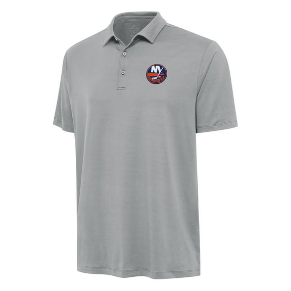 Men's Antigua Gray New York Islanders Reprocess Polo