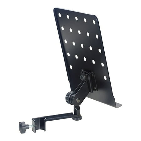 Stagg MUS-ARM 1 Small Perforated Music Stand Plate with Attachable Holder Arm