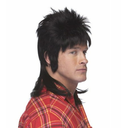 Characters Mullet Synthetic Wig - Black - Walmart.com