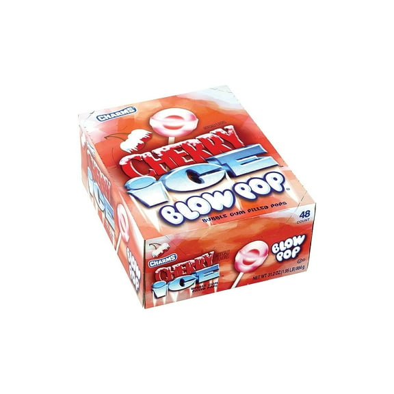 Charms Blow Pop Cherry Ice Lollipops 48 Pieces (209-00124)