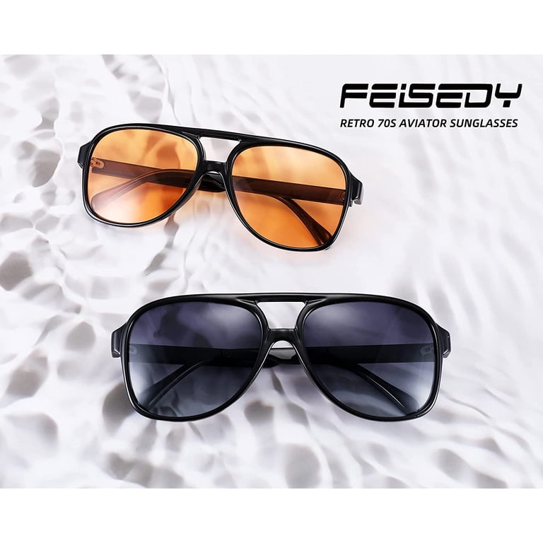 Polarized Aviator Sunglasses Big Frame Retro Vintage 70s Style Amazon.com: TruFabV Retro Aviators 70s Sunglasses Men Women  main image 3