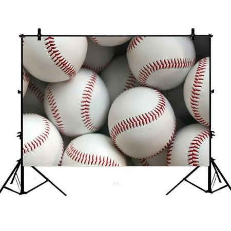 Image of GCKG 7x5ft baseball balls sports Polyester Photography Backdrop Studio Photo Props Background
